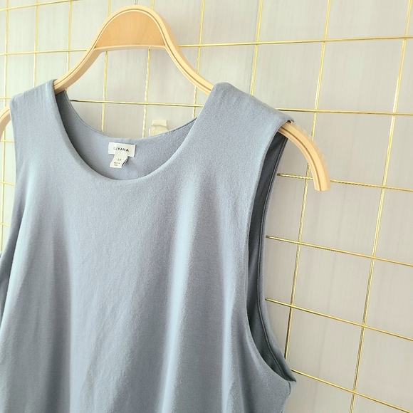 Cuyana Asymmetrical Blue Overlay Dress - Picture 5 of 12